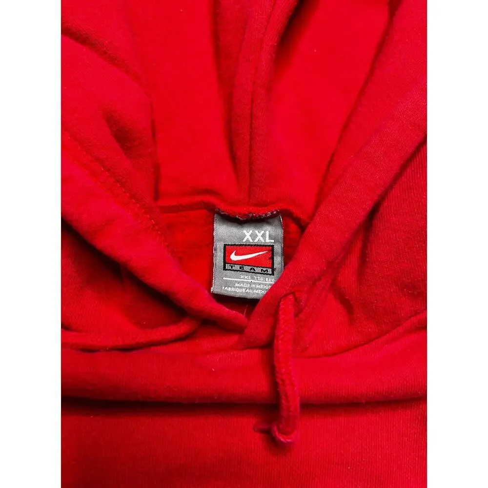 Vintage 90s Y2K Nike Center Swoosh red Men's Hoodie XXL Made in USA Retro baggy‎